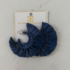 Michelle McDowell Blue Raffia Earrings